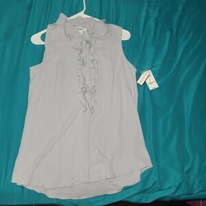 Light Gray Ruffle Blouse